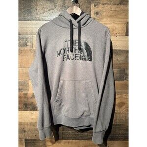 The North Face Hoodie Mens Medium Half Dome Black Logo Pullover Sweatshirt